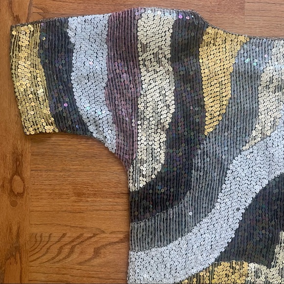 Jean for Joseph Le Bon multicolor sequin silk dress size L - Picture 8 of 16